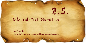 Nánási Sarolta névjegykártya