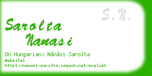 sarolta nanasi business card